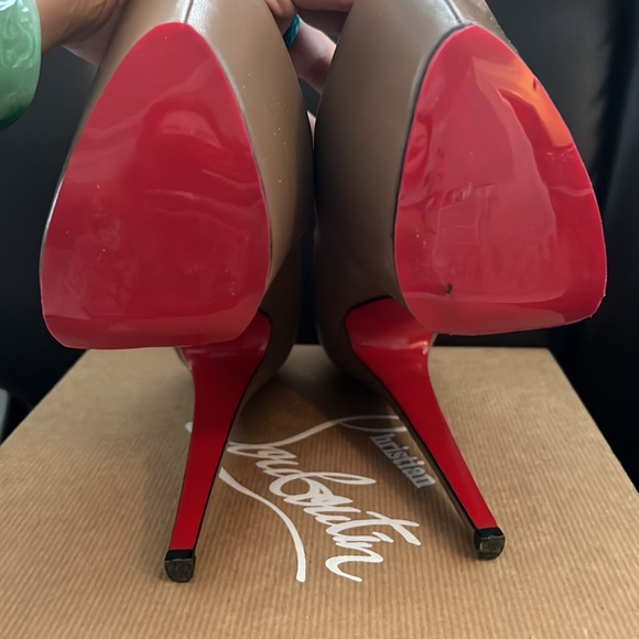 Christian Louboutin size 8 size 38 eur Highness 160 Kid/patent toe pre own w/box - Picture 9 of 9